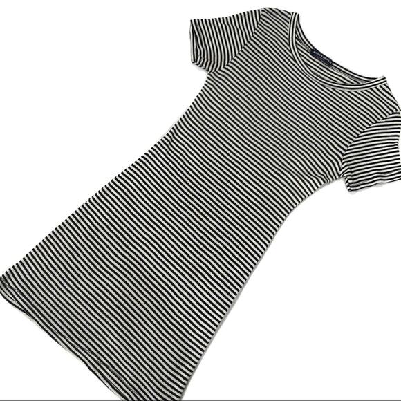 Brandy Melville Striped Janelle Rib Bodycon Dress One Size - Picture 5 of 9